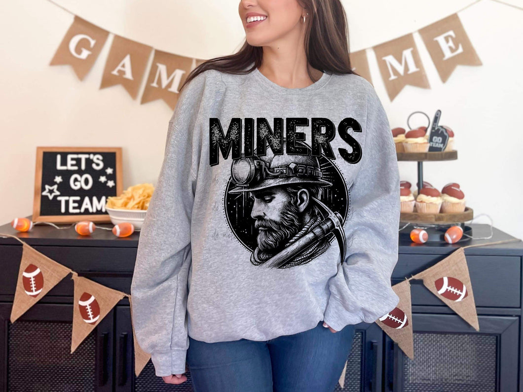 Miners BW Mascot TRANSFER