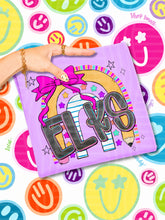 Load image into Gallery viewer, Rainbow Crayon Pink Bow School Mascots DROPDOWN TRANSFER CAP JUNE 26
