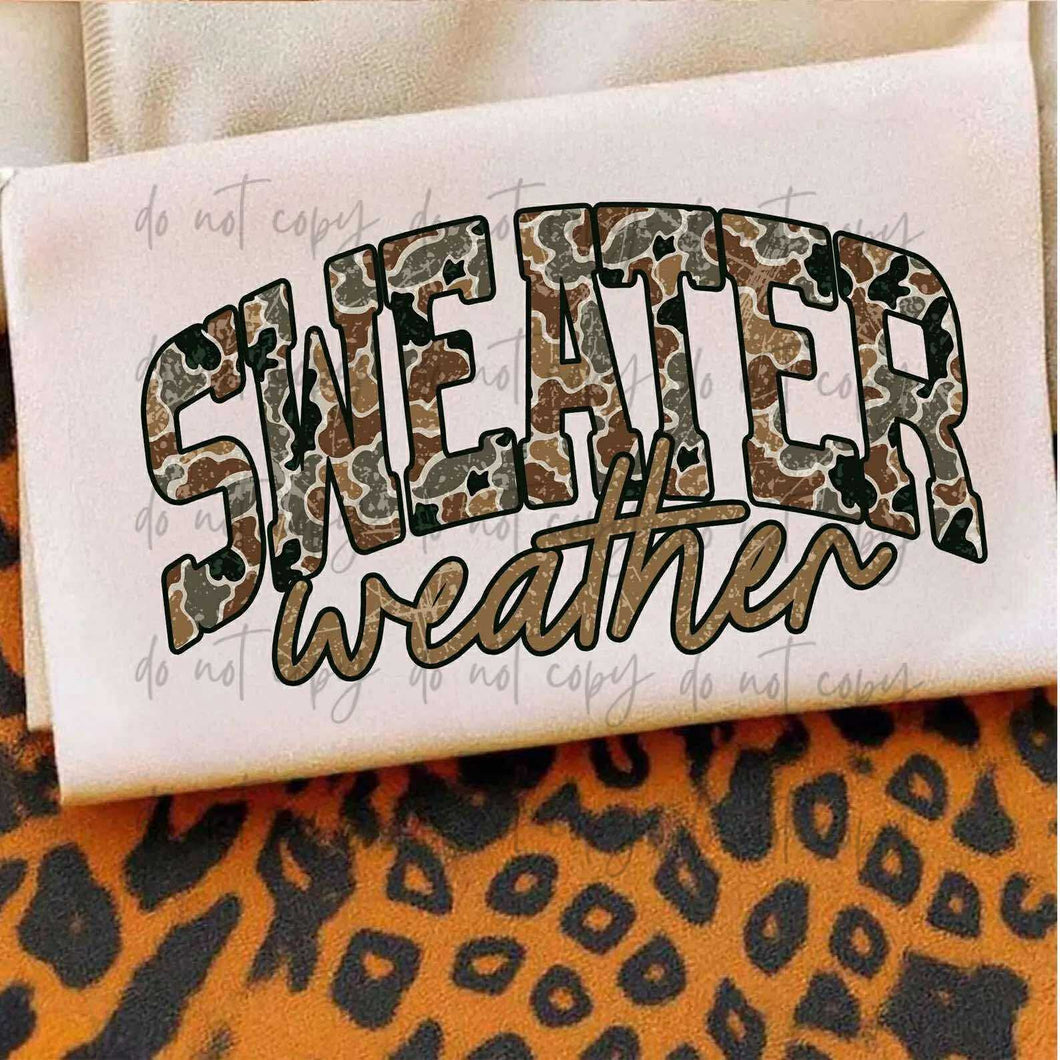 Sweater Weather Dark Camo TRANSFER