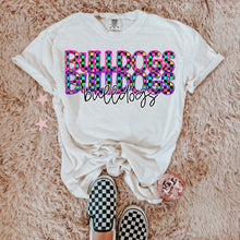 Load image into Gallery viewer, Colorful Checkered Stacked Mascot Dropdown TRANSFER CAP
