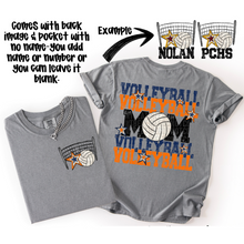Load image into Gallery viewer, Volleyball Mom Customizable DROPDOWN With Pocket TRANSFER SDD AUGUST
