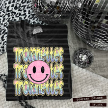 Load image into Gallery viewer, Rainbow Checker Pink Happy Stacked Mascots Dropdown TRANSFER CAP JUNE 25
