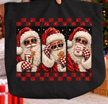 Load image into Gallery viewer, Glitter Checker Santa Block Trio TRANSFER TUESDAY
