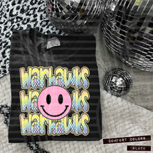 Load image into Gallery viewer, Rainbow Checker Pink Happy Stacked Mascots Dropdown TRANSFER CAP JUNE 25
