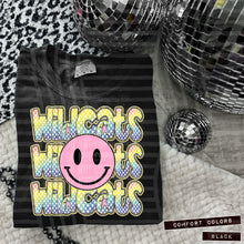 Load image into Gallery viewer, Rainbow Checker Pink Happy Stacked Mascots Dropdown TRANSFER CAP JUNE 25
