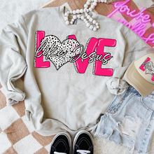 Load image into Gallery viewer, Love Like Jesus Dalmatian Heart Black Outline TRANSFER CSD
