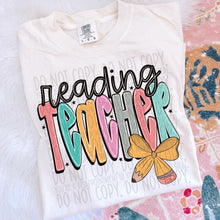 Load image into Gallery viewer, Teacher Pencil Bow DROPDOWN TRANSFER SWD JUNE
