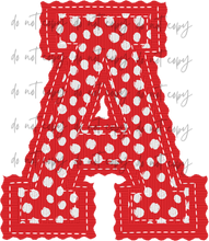 Load image into Gallery viewer, Letterman Stitch Alpha Customized DROPDOWN DTF TRANSFER BIA 26
