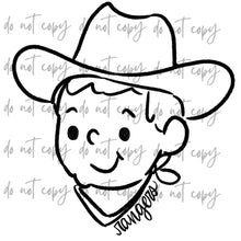 Load image into Gallery viewer, Doodle Single Color Mascots Dropdown TRANSFER
