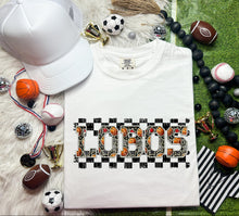 Load image into Gallery viewer, Basketball Faux Embroidery Checkered Mascots DROPDOWN TRANSFER CAP
