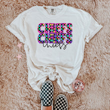 Load image into Gallery viewer, Colorful Checkered Stacked Mascot Dropdown TRANSFER CAP
