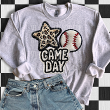 Load image into Gallery viewer, Game Day Faux Embroidery Leopard Star Sports Patch TRANSFER SBB FEB 26
