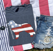Load image into Gallery viewer, Patriotic Dog Designs White Text SWD MAY DROPDOWN TRANSFER
