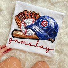 Load image into Gallery viewer, Gameday Sequin Baseball Hat Glove Teams Dropdown TRANSFER CCD INS
