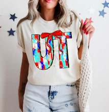 Load image into Gallery viewer, RWB Brushstroke Bow States (all 50 states available) TRANSFER CST MAY
