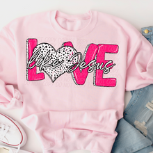 Load image into Gallery viewer, Love Like Jesus Dalmatian Heart Black Outline TRANSFER CSD
