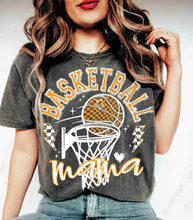 Load image into Gallery viewer, Basketball Mama White Orange Checkered Goal TRANSFER
