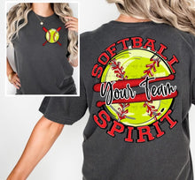 Load image into Gallery viewer, Softball Spirit With Pocket Customized DROPDOWN DTF TRANSFER BIA
