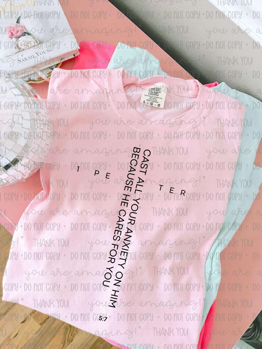 1 Peter 5:7 Cross Color Dropdown TRANSFER OHDD APR 25