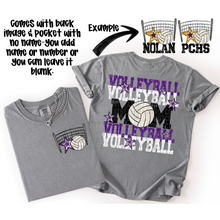 Load image into Gallery viewer, Volleyball Mom Customizable DROPDOWN With Pocket TRANSFER SDD AUGUST
