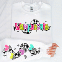Load image into Gallery viewer, Bright Checkered Mascot With Sleeve Option DTF TRANSFER CSD
