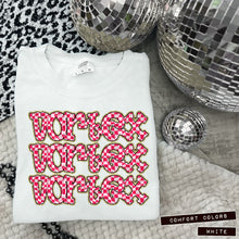 Load image into Gallery viewer, Pink Checker Gold Glitter Mascot Dropdown TRANSFER CAP APR
