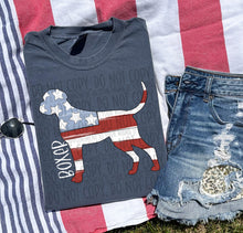 Load image into Gallery viewer, Patriotic Dog Designs White Text SWD MAY DROPDOWN TRANSFER
