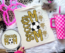 Load image into Gallery viewer, Floral Soccer Mom With Pocket DROPDOWN TRANSFER CAP APR
