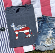 Load image into Gallery viewer, Patriotic Dog Designs White Text SWD MAY DROPDOWN TRANSFER
