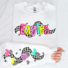 Load image into Gallery viewer, Bright Checkered Mascot With Sleeve Option DTF TRANSFER CSD
