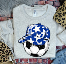 Load image into Gallery viewer, Play Ball Soccer Happy Face Hat DROPDOWN TRANSFER BIA
