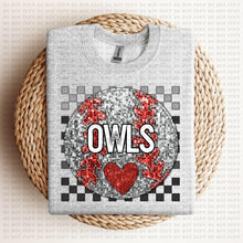Load image into Gallery viewer, Baseball Mascots Faux Embroidery Checkered Sequin DROP DOWN TRANSFER ECHT 24
