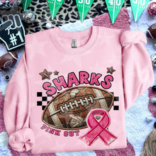 Load image into Gallery viewer, Pink Out Football Faux Embroidery Mascot DROPDOWN TRANSFER HMWK 24
