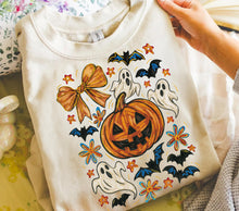 Load image into Gallery viewer, Floral Bow Lace Pumpkin Collage TRANSFER
