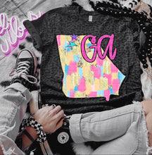 Load image into Gallery viewer, Preppy Bright Brushstroke States (all 50 states available) TRANSFER CAP APR
