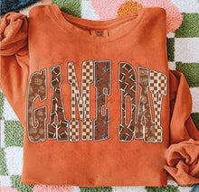 Load image into Gallery viewer, Game Day Football Leopard Checker Stars TRANSFER
