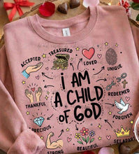 Load image into Gallery viewer, I Am A Child Of God Collage COLOR DROPDOWN TRANSFER ET FEB 26
