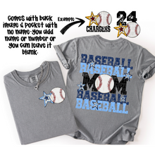 Load image into Gallery viewer, Baseball Mom Customizable DROPDOWN With Pocket TRANSFER SDD AUGUST
