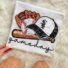Load image into Gallery viewer, Gameday Sequin Baseball Hat Glove Teams Dropdown TRANSFER CCD INS
