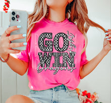 Load image into Gallery viewer, Go Fight Win Checkered Rhinestone Mascots DROPDOWN TRANSFER FDC 24
