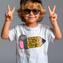 Load image into Gallery viewer, Checker Hat School Pencil Doodle Grades DROPDOWN TRANSFER SDD JUNE
