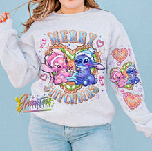 Load image into Gallery viewer, Merry Stitchmas Hearts SLEEVE OPTION TRANSFER GRAVITEE
