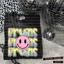 Load image into Gallery viewer, Rainbow Checker Pink Happy Stacked Mascots Dropdown TRANSFER CAP JUNE 25
