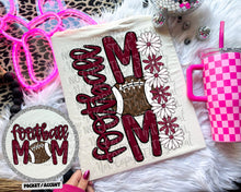 Load image into Gallery viewer, Floral Football Mom With Pocket DROPDOWN TRANSFER CAP JUNE
