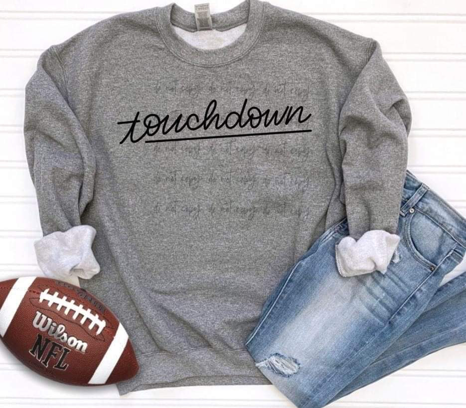 Hand Lettered Touchdown TRANSFER – Sassy Sublimation & Screen Prints