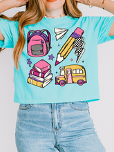 Load image into Gallery viewer, Back To School Checker Bolt Collage Boy/Girl DROPDOWN TRANSFER SCAR JUNE 25
