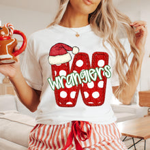 Load image into Gallery viewer, Dotted Letter Santa Hat Mascot DROPDOWN TRANSFER CSD
