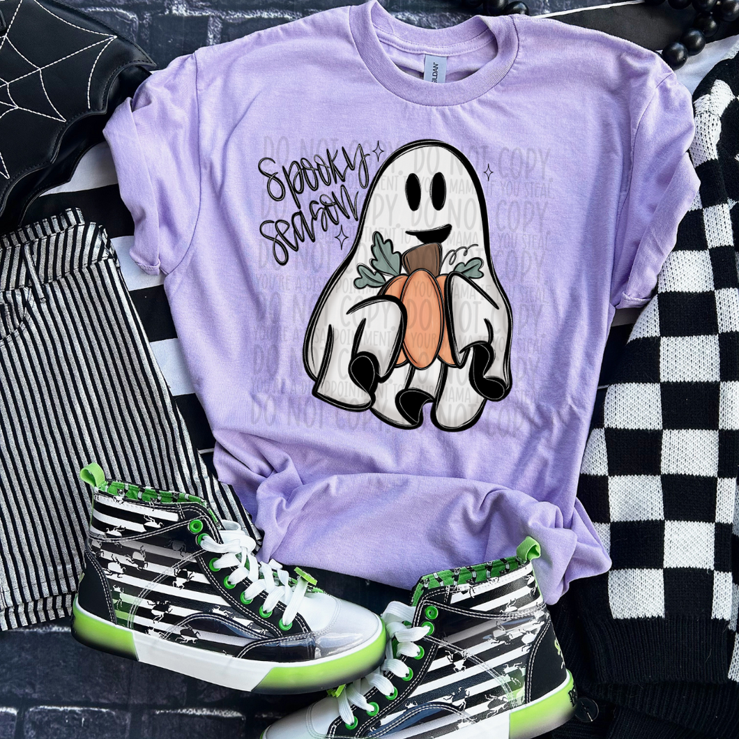Spooky Season Ghost Pumpkin TRANSFER SWD JUNE