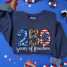Load image into Gallery viewer, 250 Years Of Freedom Doodle Blue Star BW DROPDOWN TRANSFER SDD APR 26
