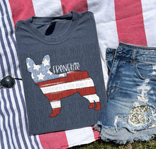 Load image into Gallery viewer, Patriotic Dog Designs White Text SWD MAY DROPDOWN TRANSFER
